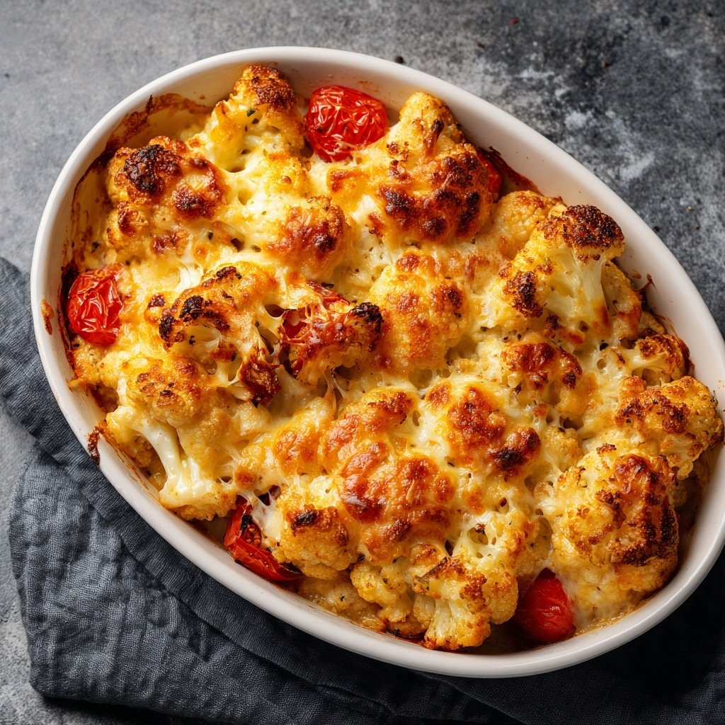 Blumenkohl Auflauf Mit Tomaten Und Käse