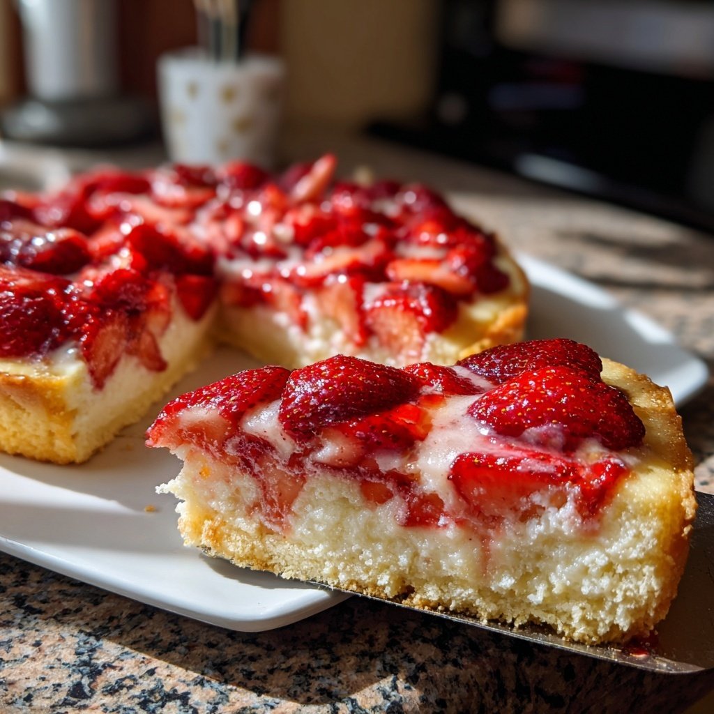 Erdbeerkuchen Mit Vanille Glasur