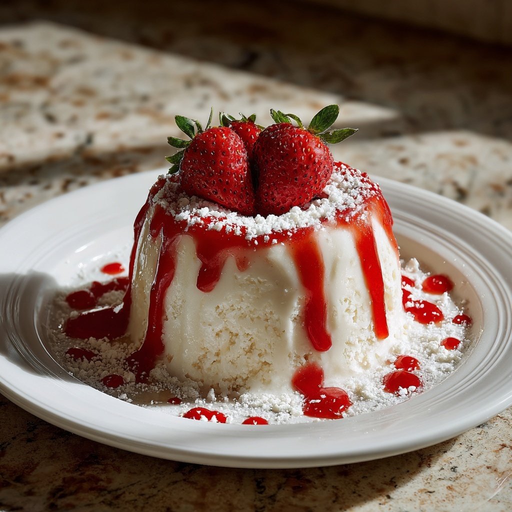 Erdbeer Grieß Dessert Warm