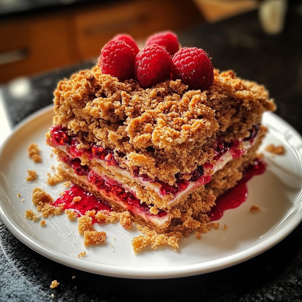 Spekulatius Dessert mit Himbeeren