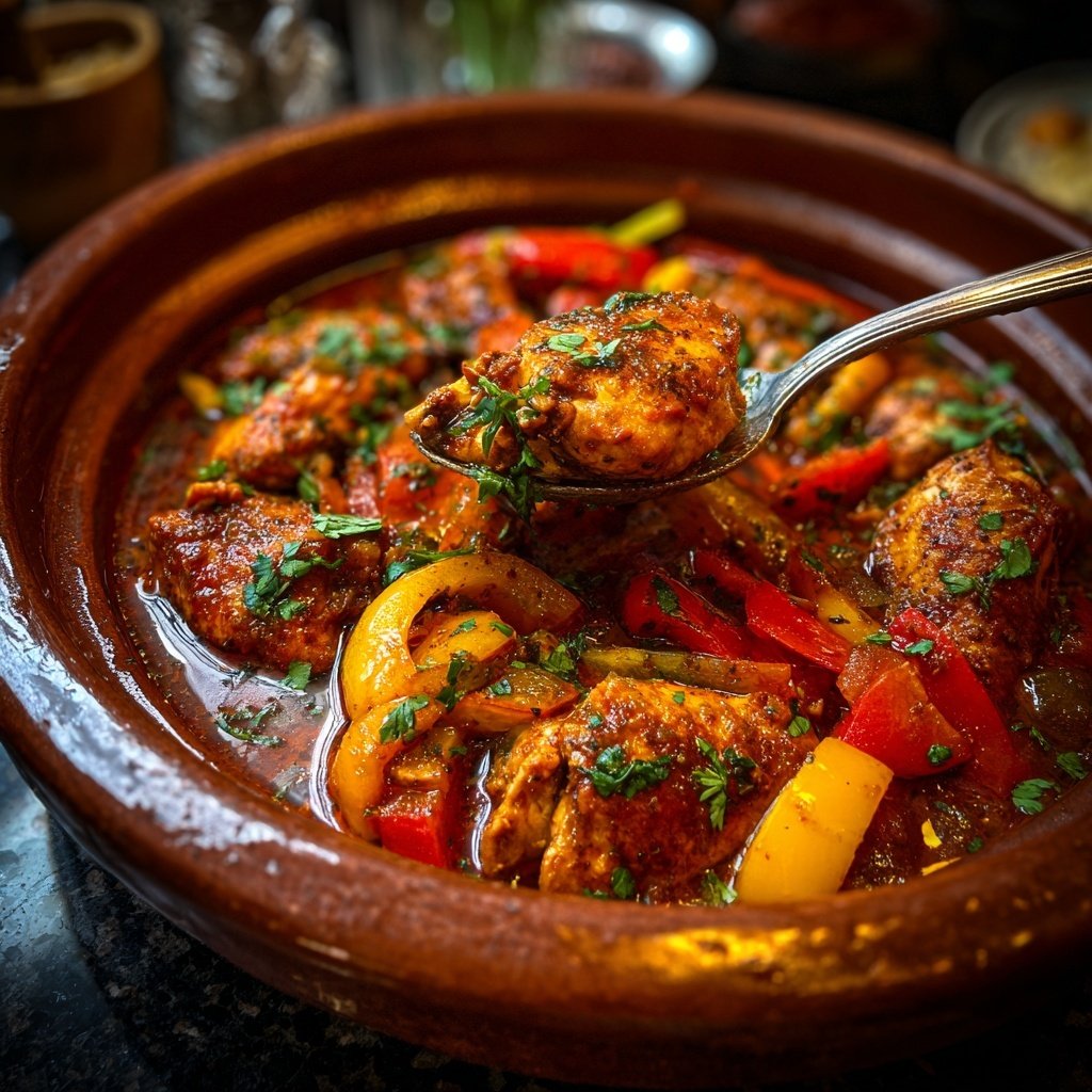 Internationale Küche Marokkanisches Hähnchen-Tagine