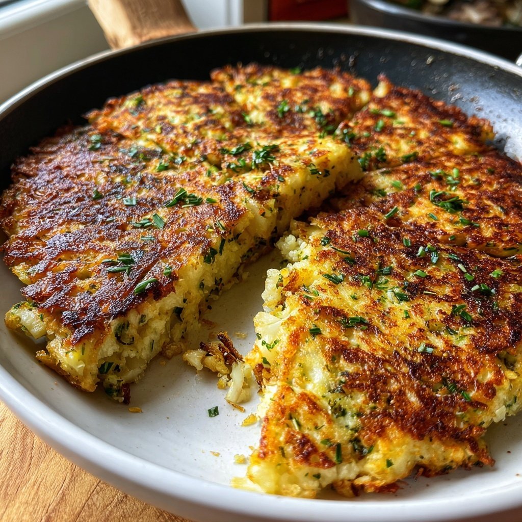 Blumenkohl Rösti Aus Der Pfanne