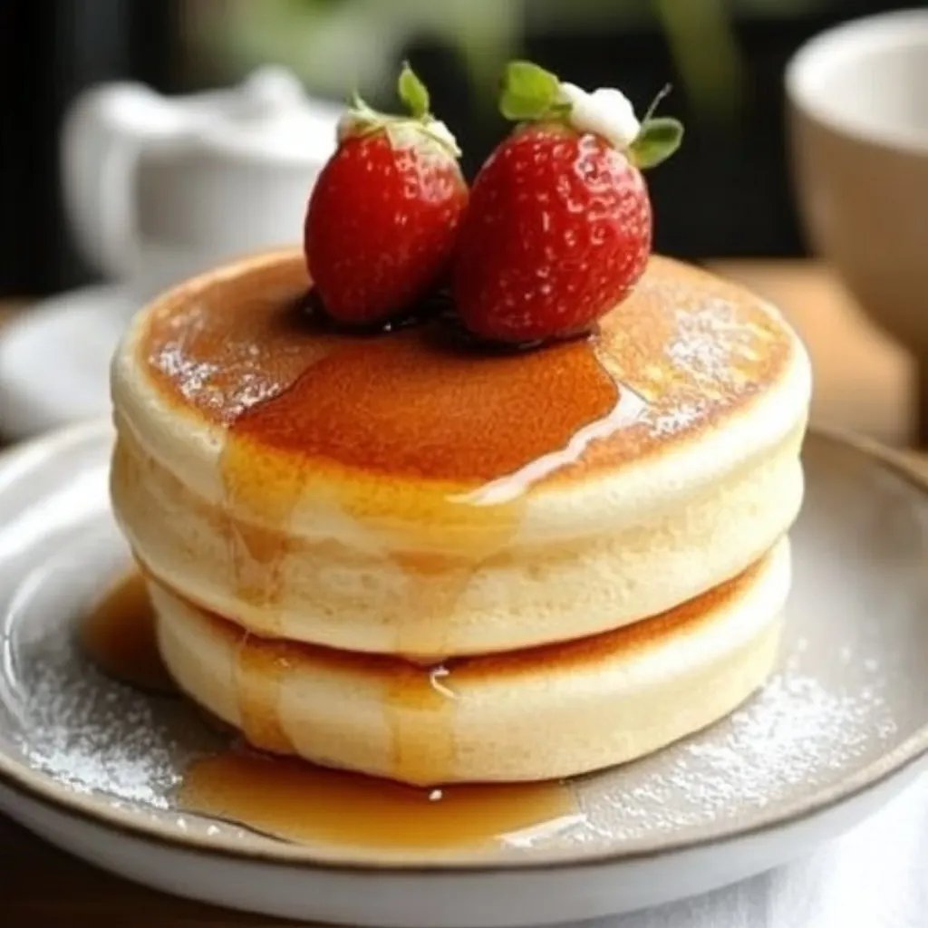 Fluffige japanische Soufflé-Pfannkuchen