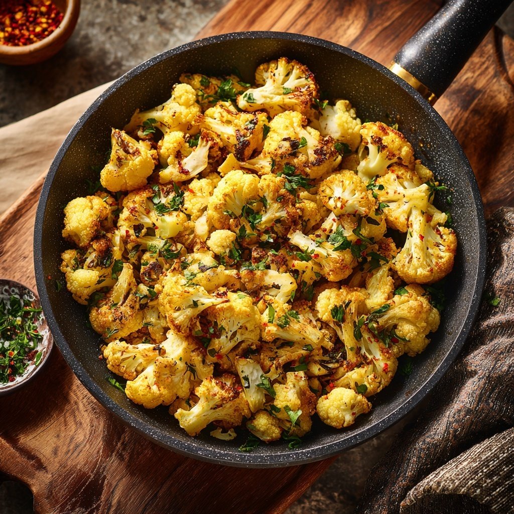 Blumenkohl Pfanne Mit Kurkuma